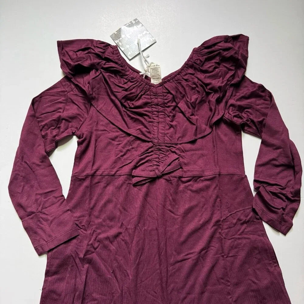 NWT Kate Quinn Organics Girl Tween Bamboo Fig Dress 7-8 years